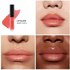 Laura Mercier
Lip Glacé Lip Gloss.    Color: 175 Baby Doll -peach pink with gold